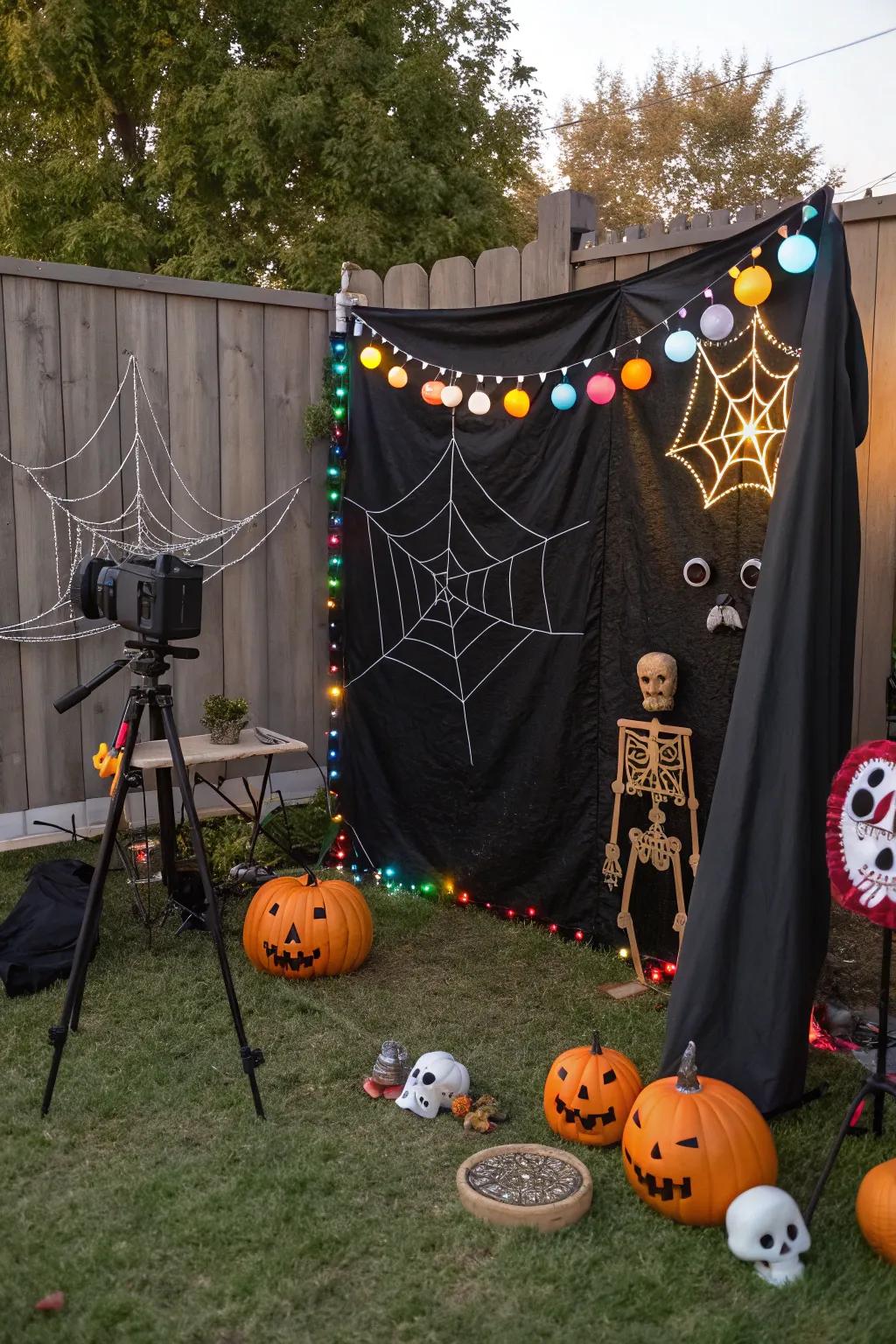 Capture fun memories with a themed photo booth that guests will love.