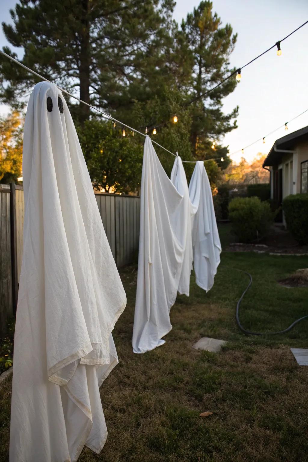 Wraith-like figures add a chilling feel to your Halloween celebration.