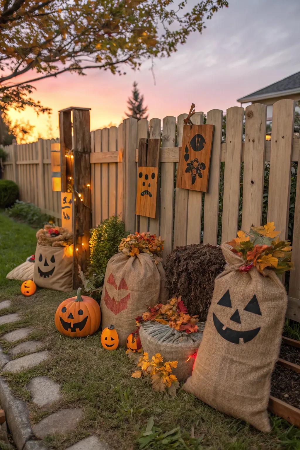 Earthy decor adds a charming handcrafted touch to your party.