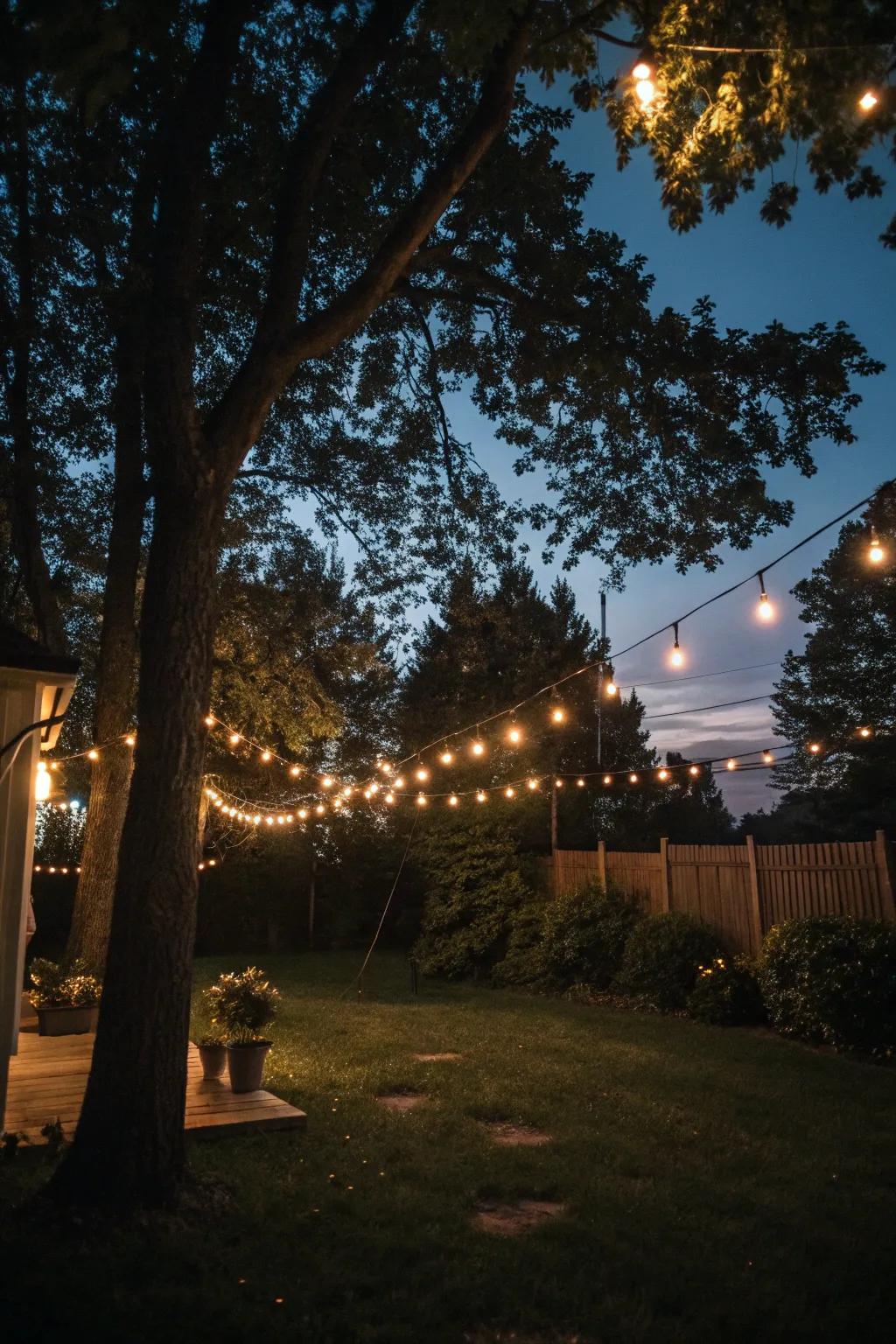 Fairy lights introduce a cozy yet spooky element to your Halloween decorations.