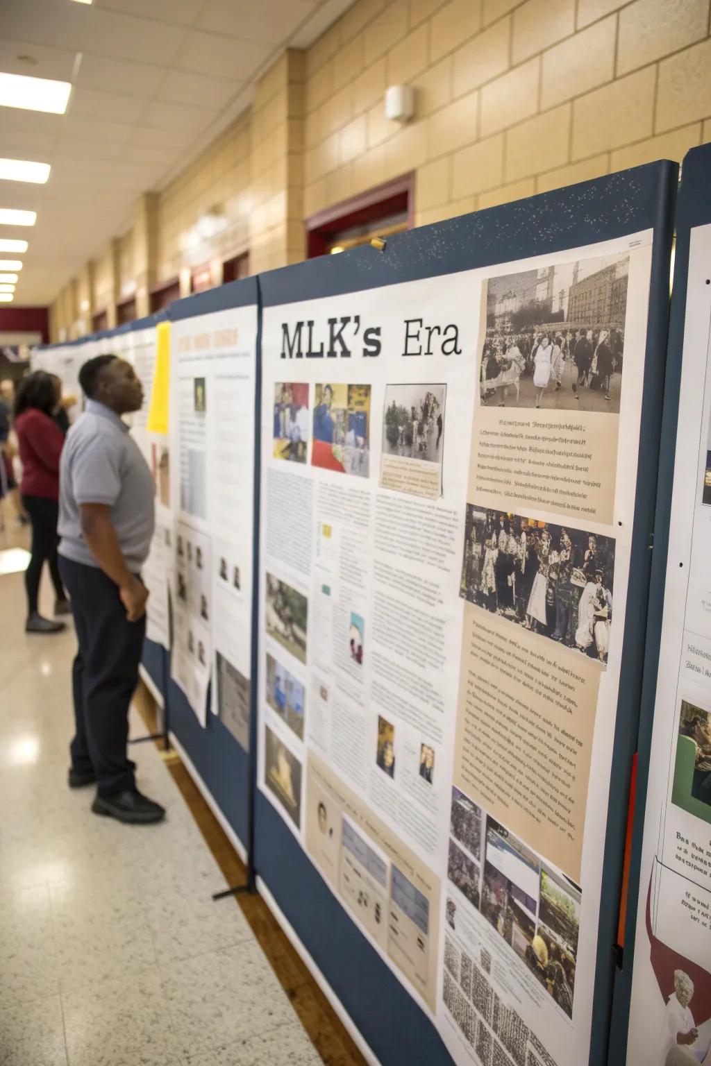 A timeline illustrates change and ongoing efforts since MLK's time.