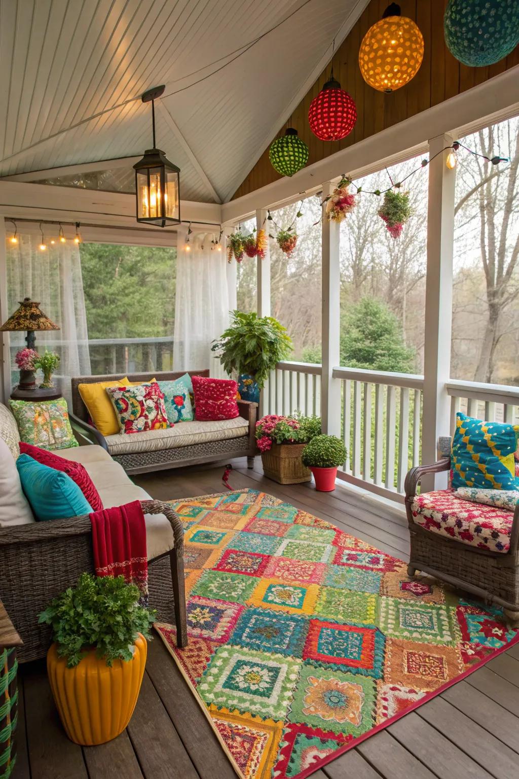 Rugs and decor that add a splash of style and comfort.