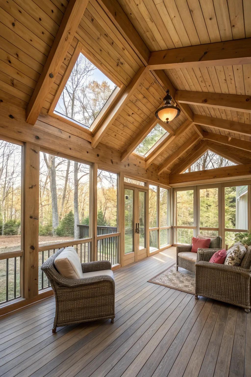 Rustic wood accents that bring warmth and charm.