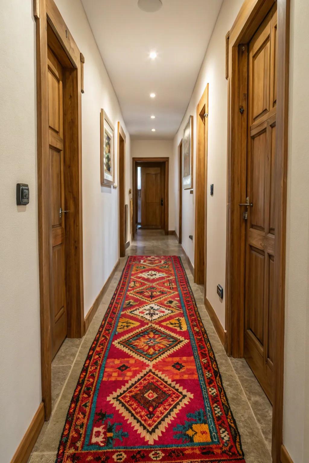 An eye-catching hallway accent has the power to transform a slim passageway into an elegant corridor.