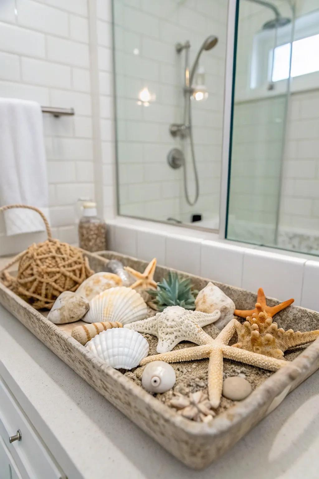 A thematic setup can unify the bathroom's decor style.
