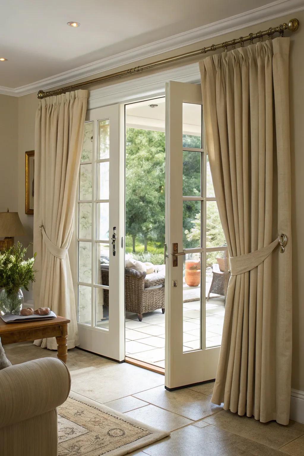 Neutral curtains enhance the calming vibe of your room.