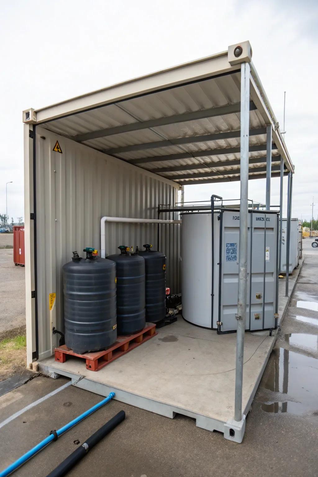 Sustainably collect rainwater with a specialized roof.