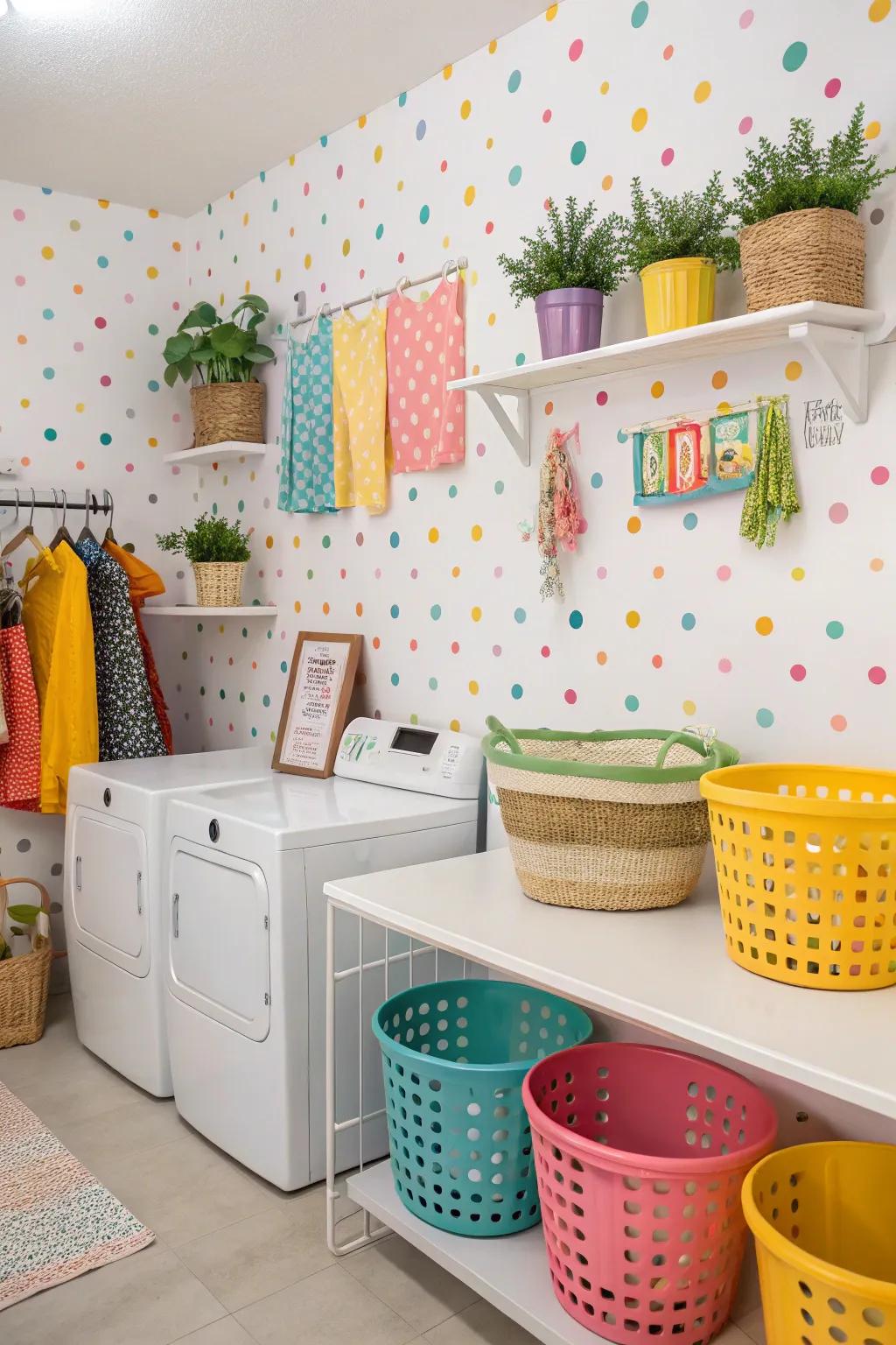 Playful designs add personality and joy to your laundry room.