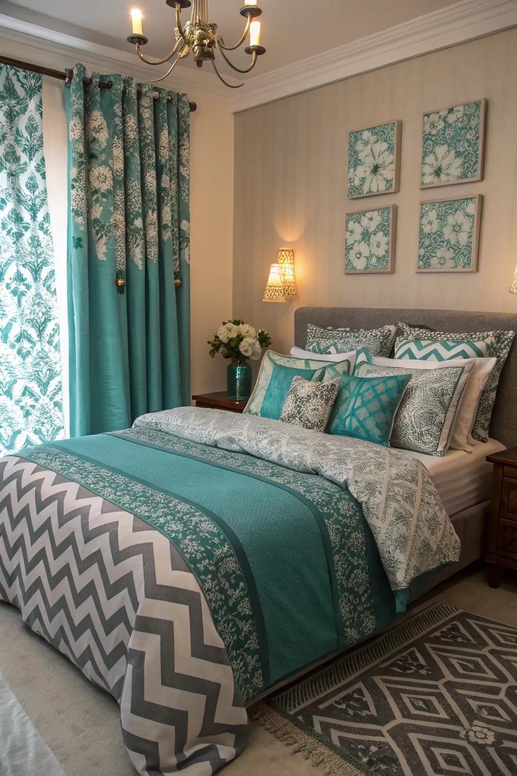 Pattern mixing adds personality and texture.