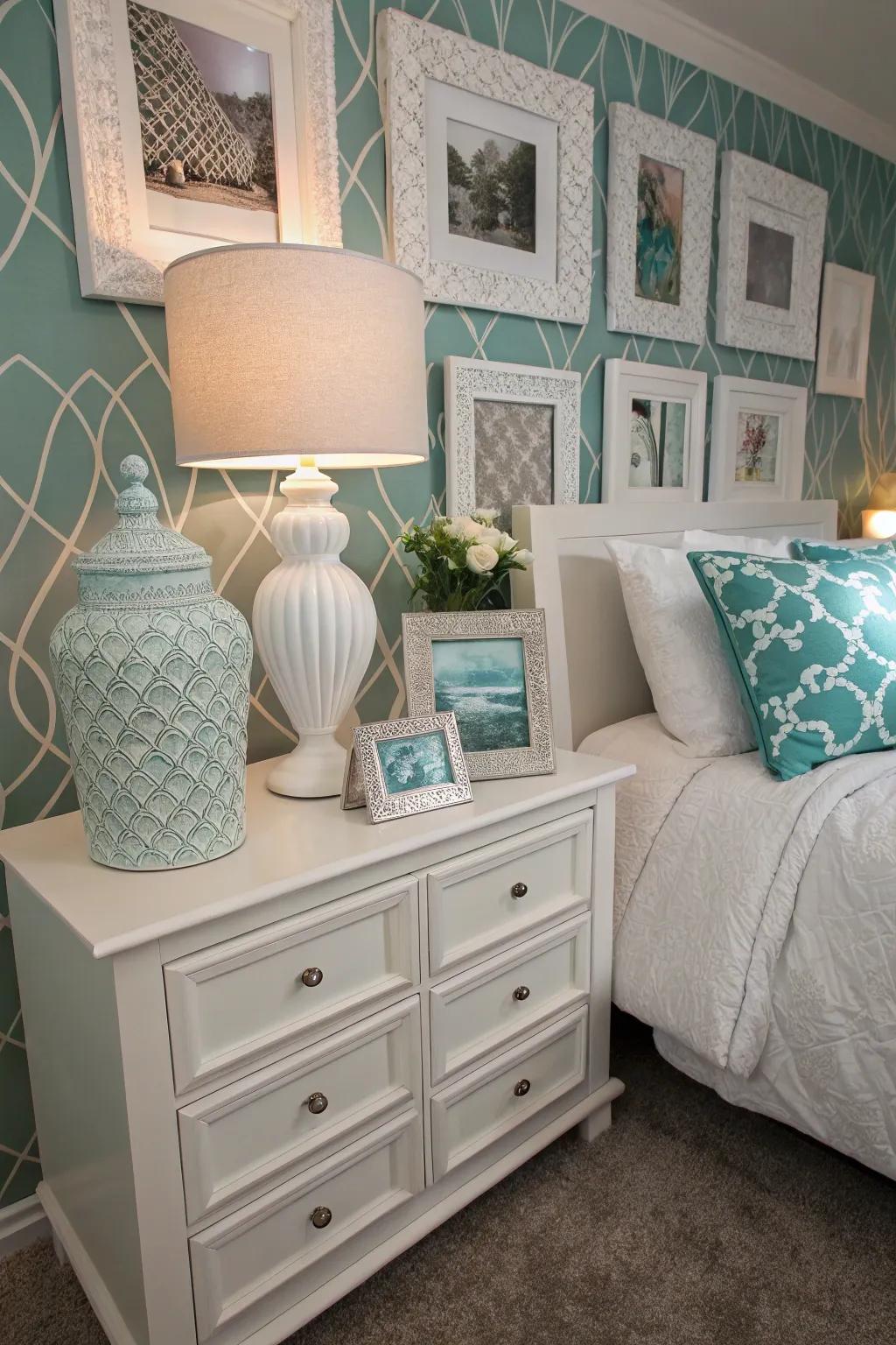 White accents maintain a balanced and fresh color scheme.