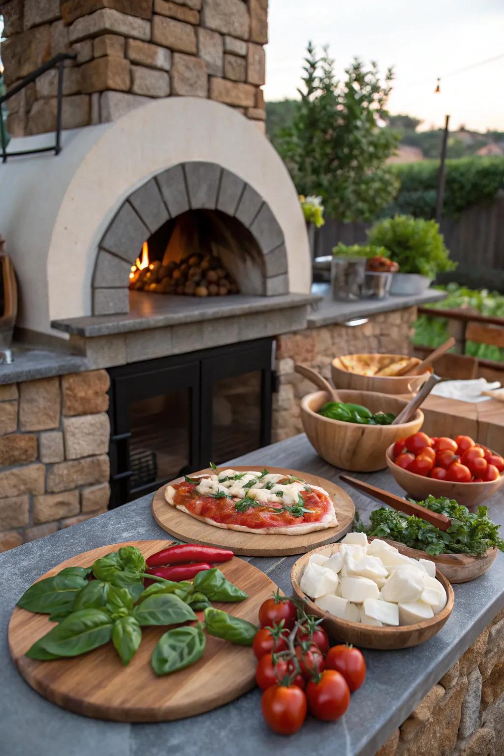A pizza oven will make your outdoor cooking space a culinary delight.