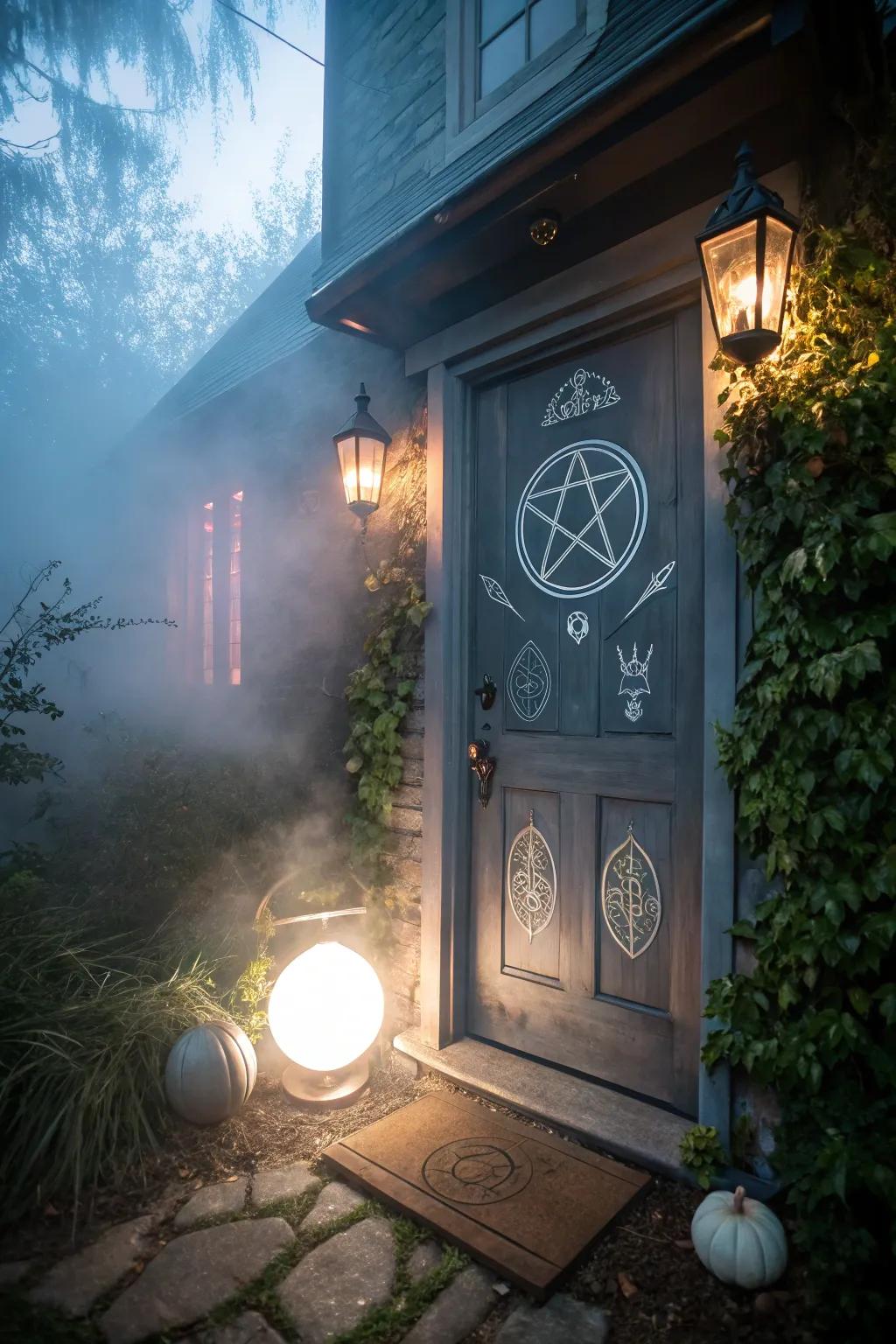 A wizard's portal adds a magical, mystical vibe to your door.
