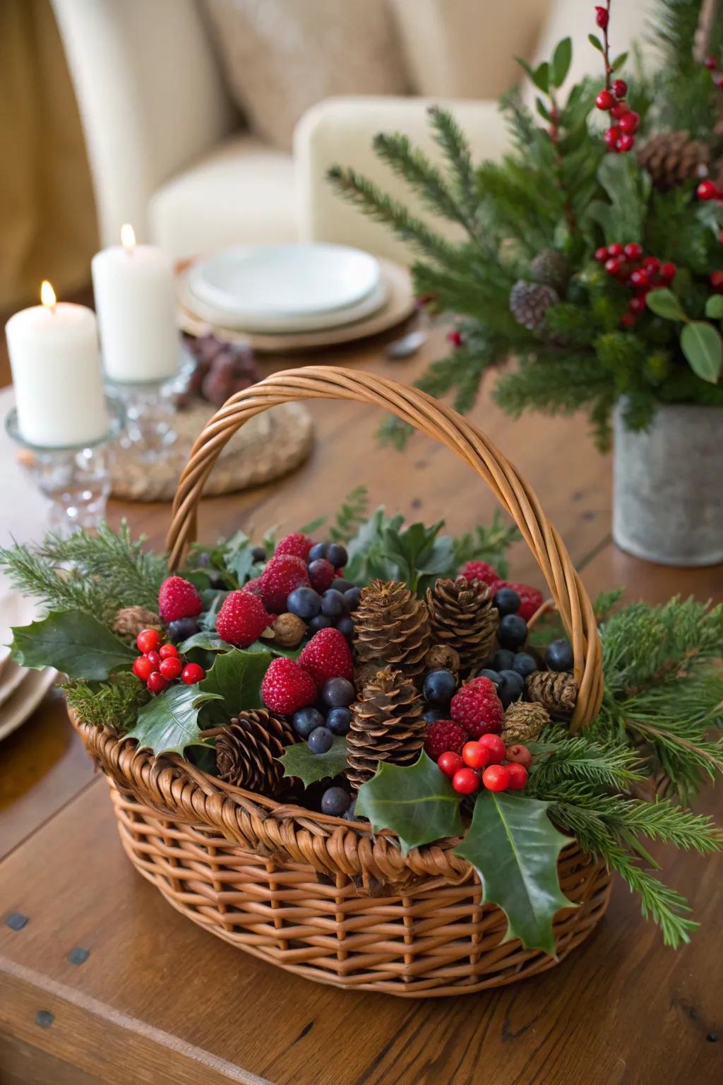 A bountiful berry basket infuses vibrant nature into your table.