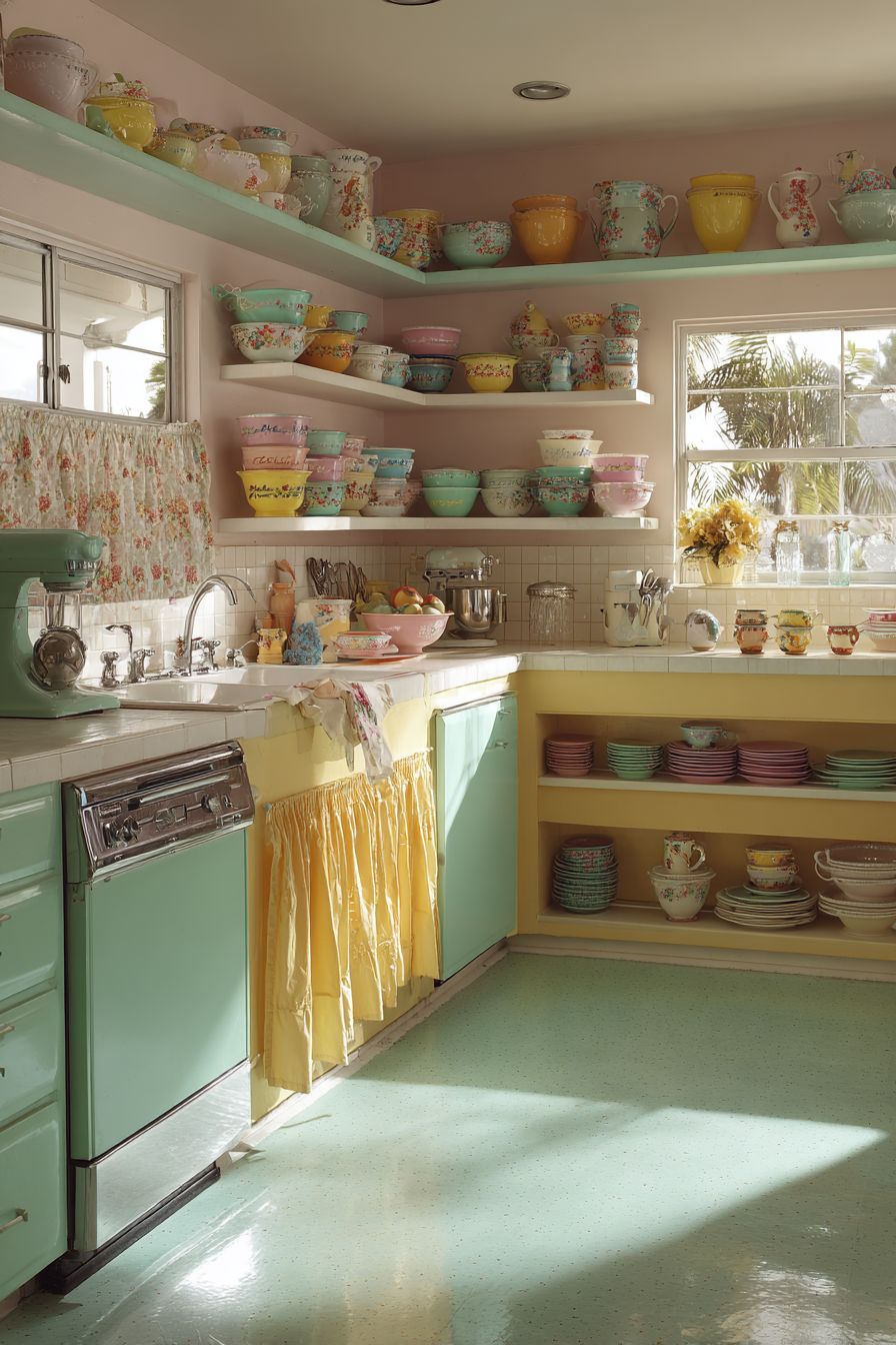 Display Classic Pyrex Bowls