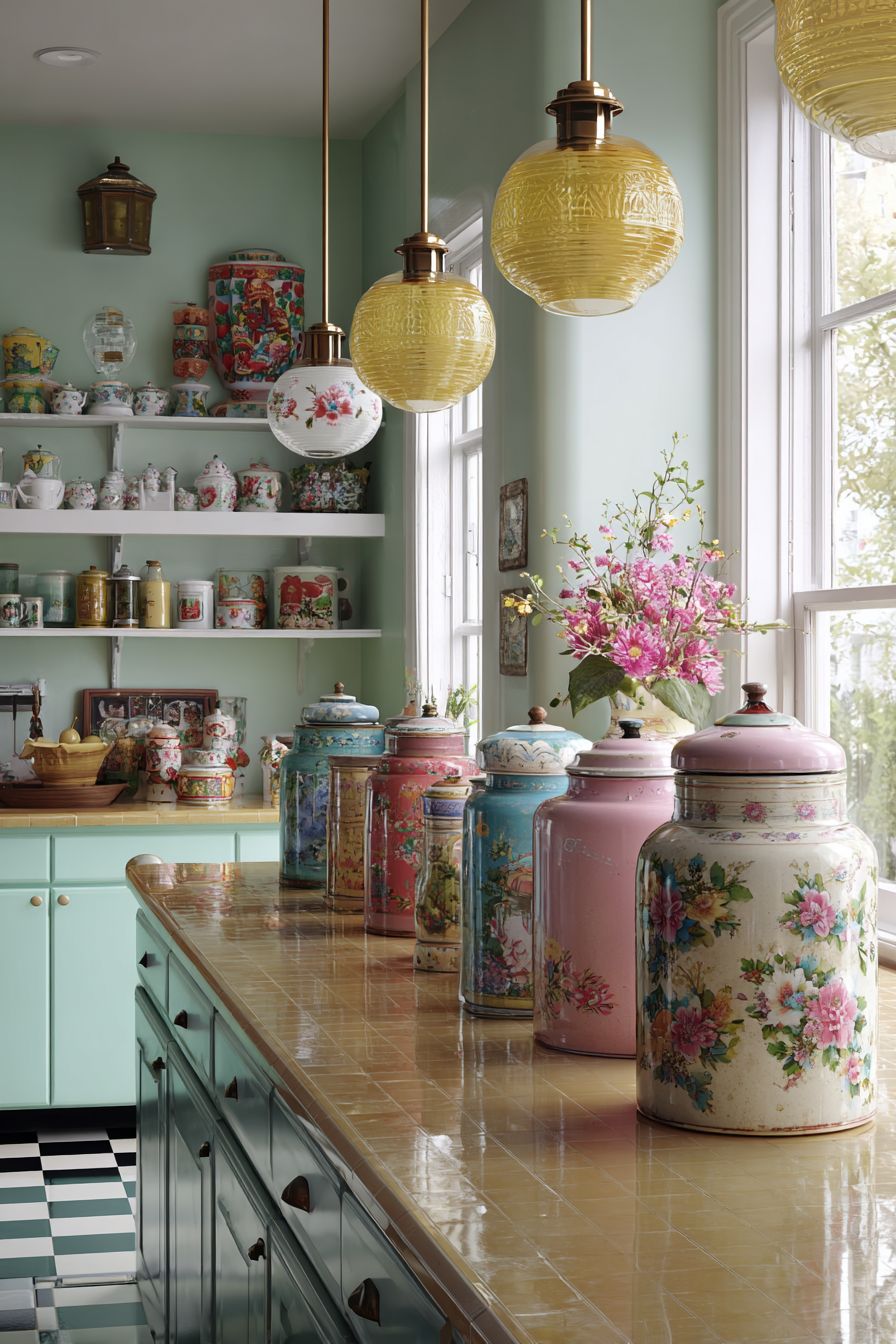 Place Retro Canisters on Counters