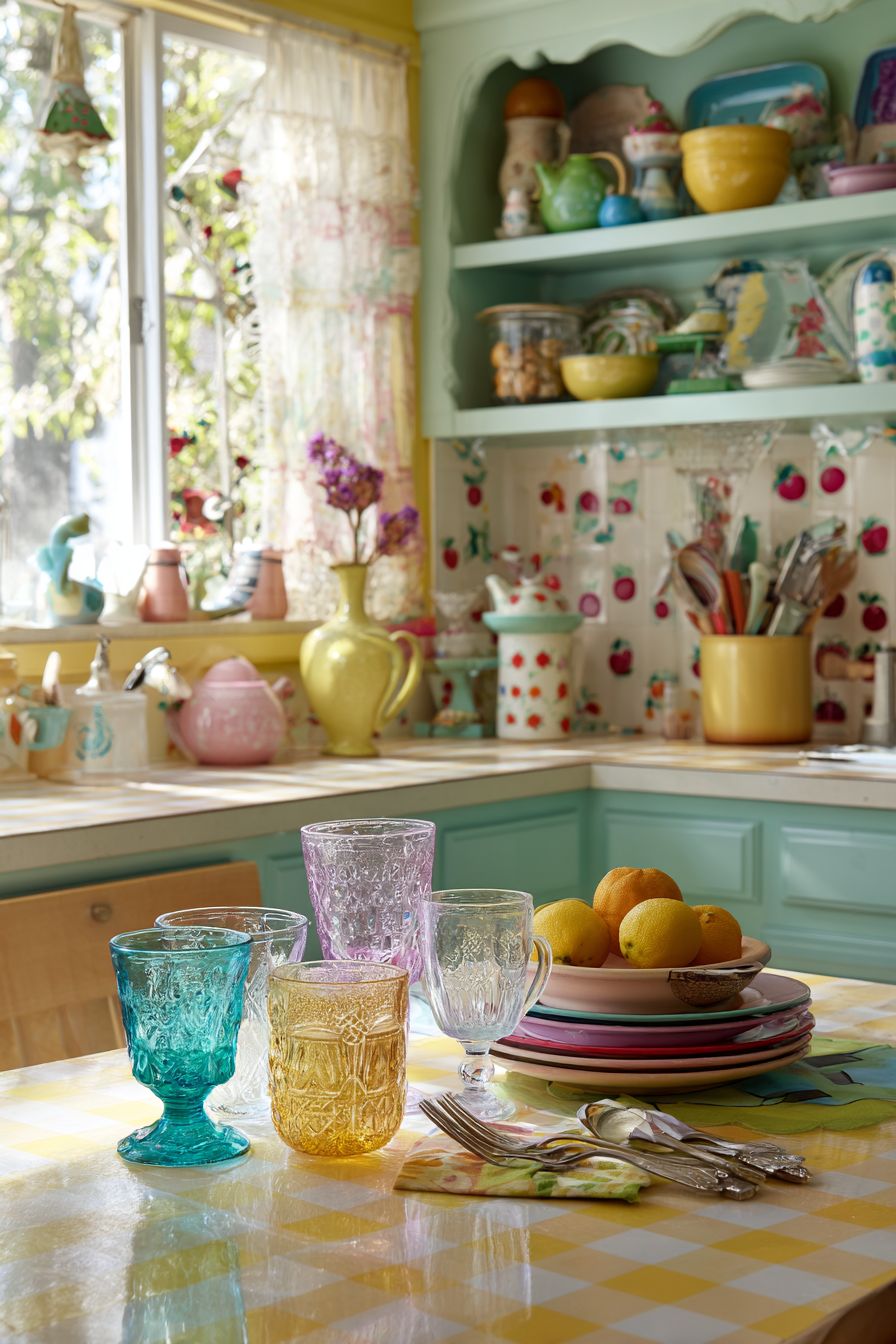 Set Out Retro Glassware