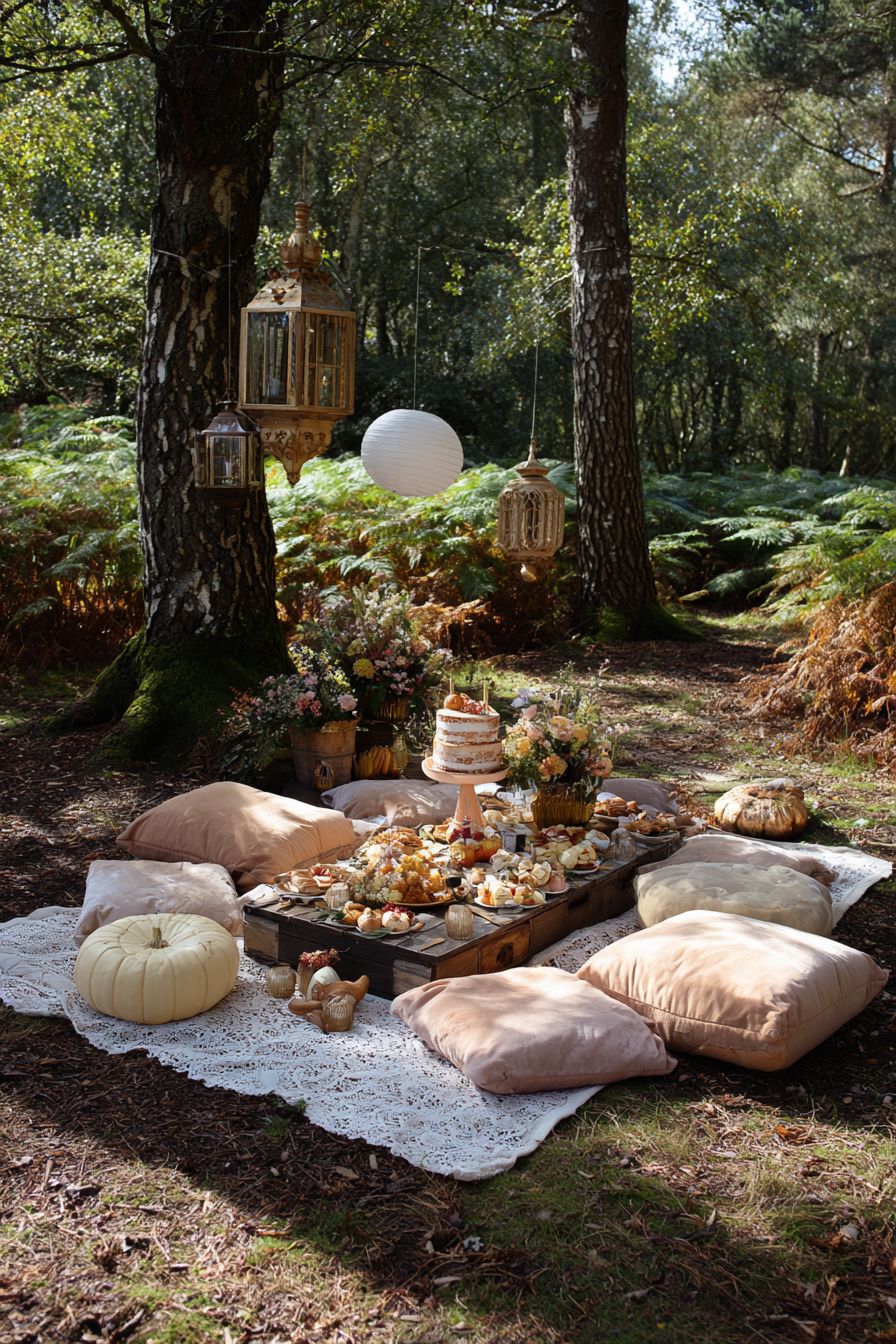 Autumn Leaves and Lanterns