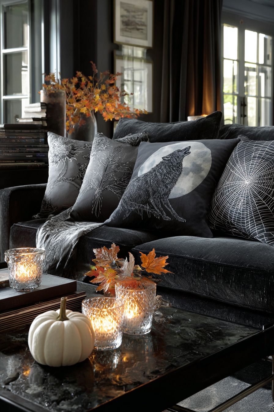 Transform Pillows with Spooky Covers