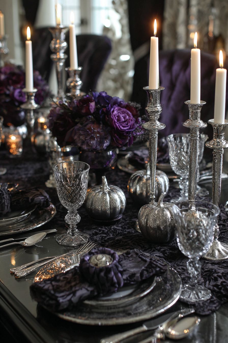 Use Black Velvet Table Runner