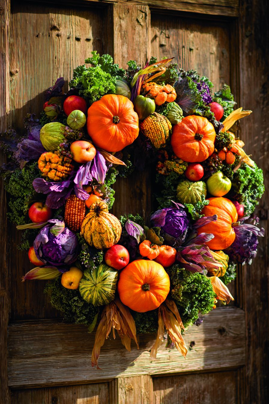 Create a Harvest Vegetable Wreath