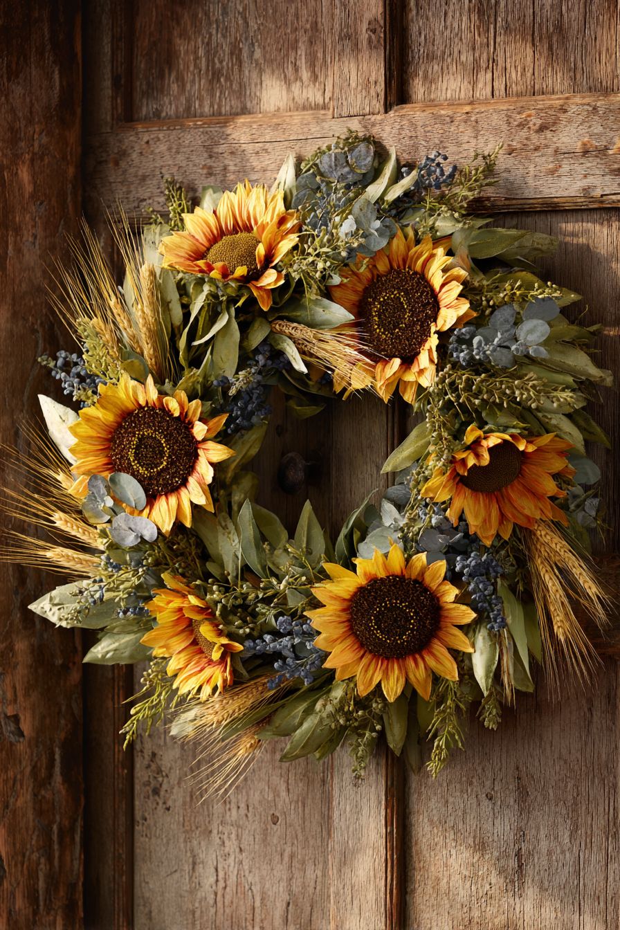 Make a Sunflower Sunshine Wreath