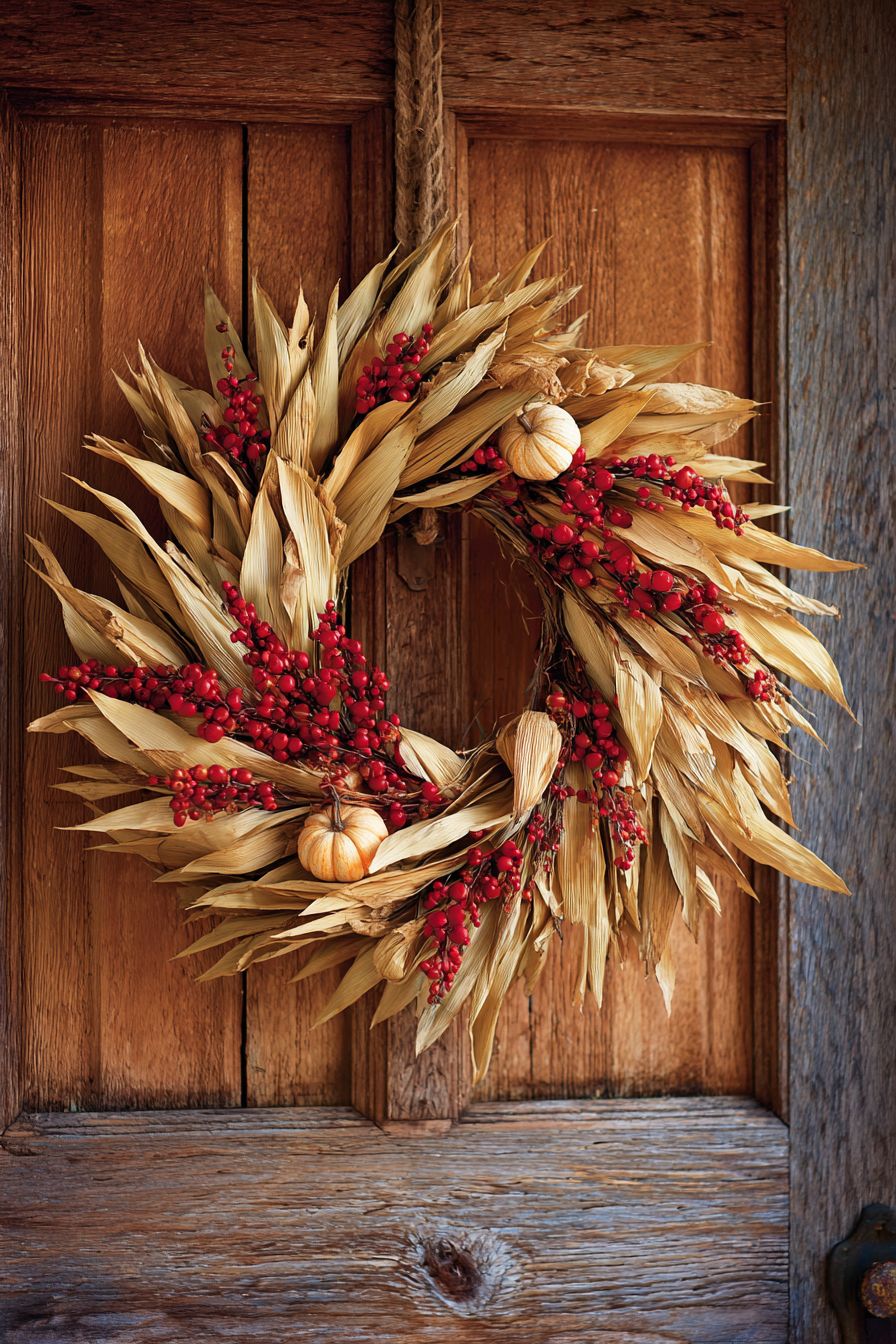 Assemble a Corn Husk Wreath