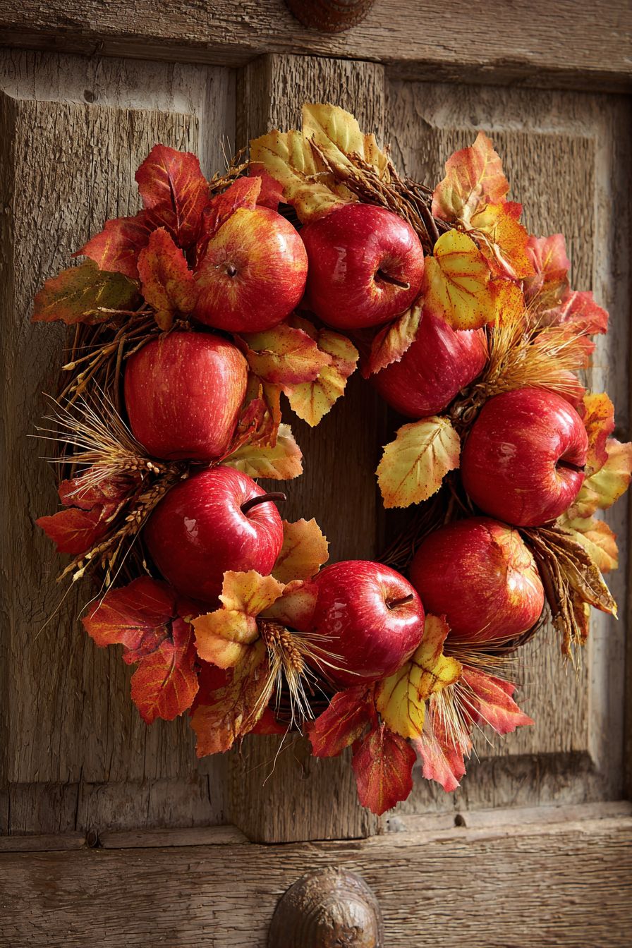Style a Quick Apple Wreath