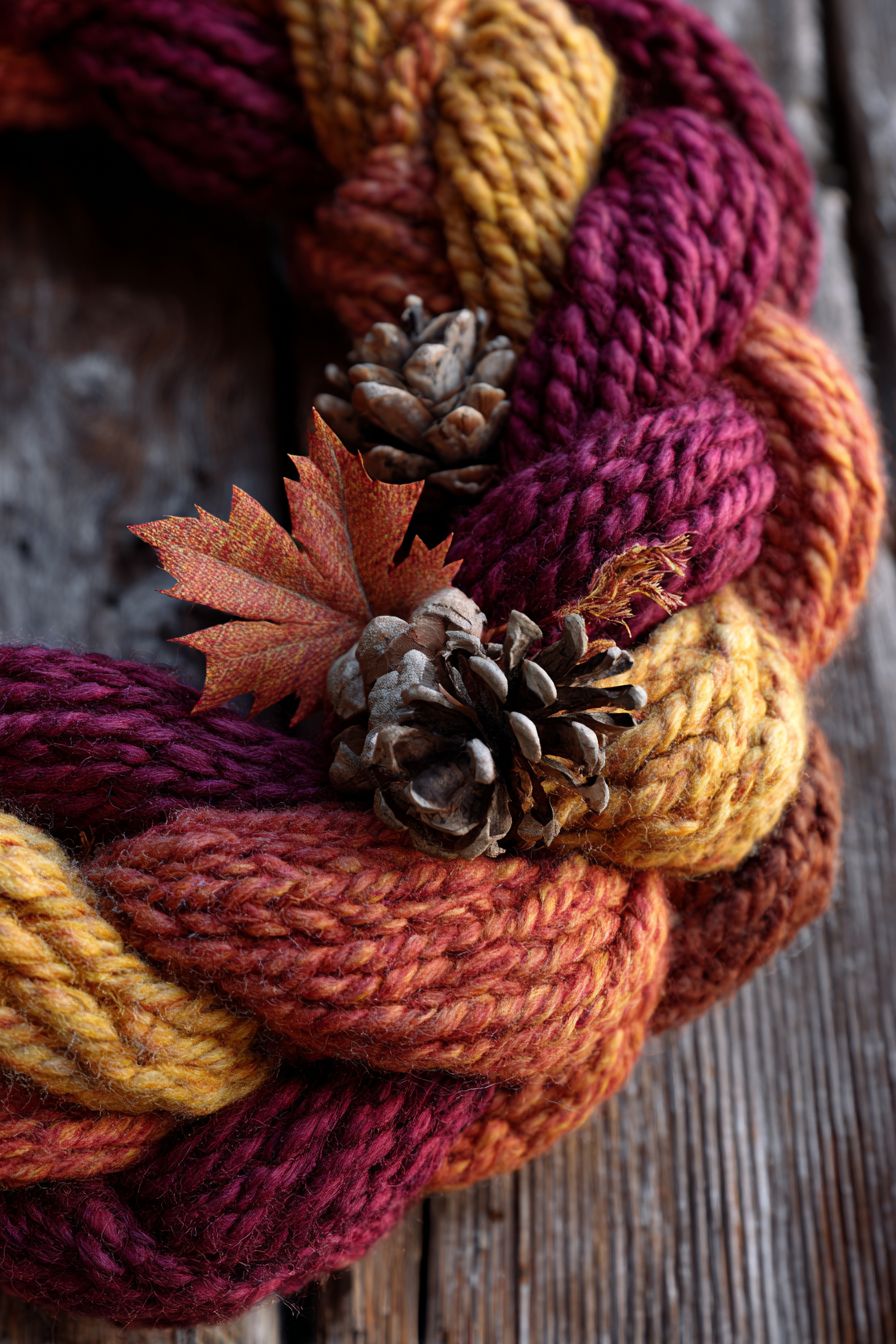 Design a Cozy Knit Yarn Wreath