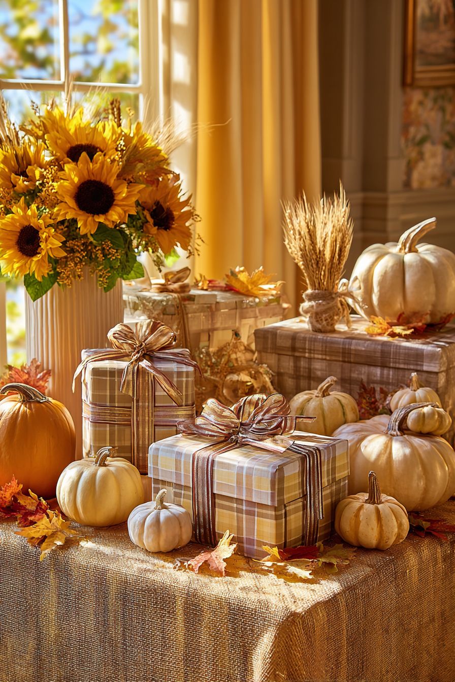 Organize a Harvest-Inspired Gift Table