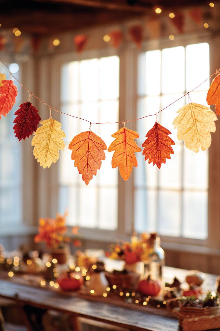 Decorate with Leaf-Themed Banners