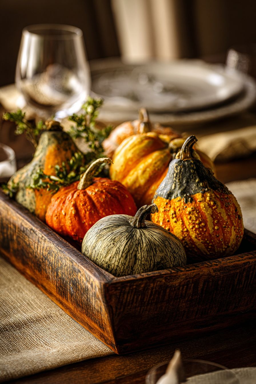 Display Gourds in a Thoughtful Tray