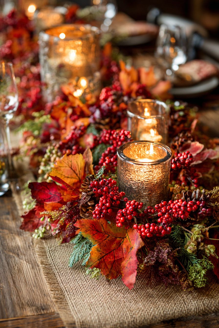 Set Up a Leaf and Berry Display