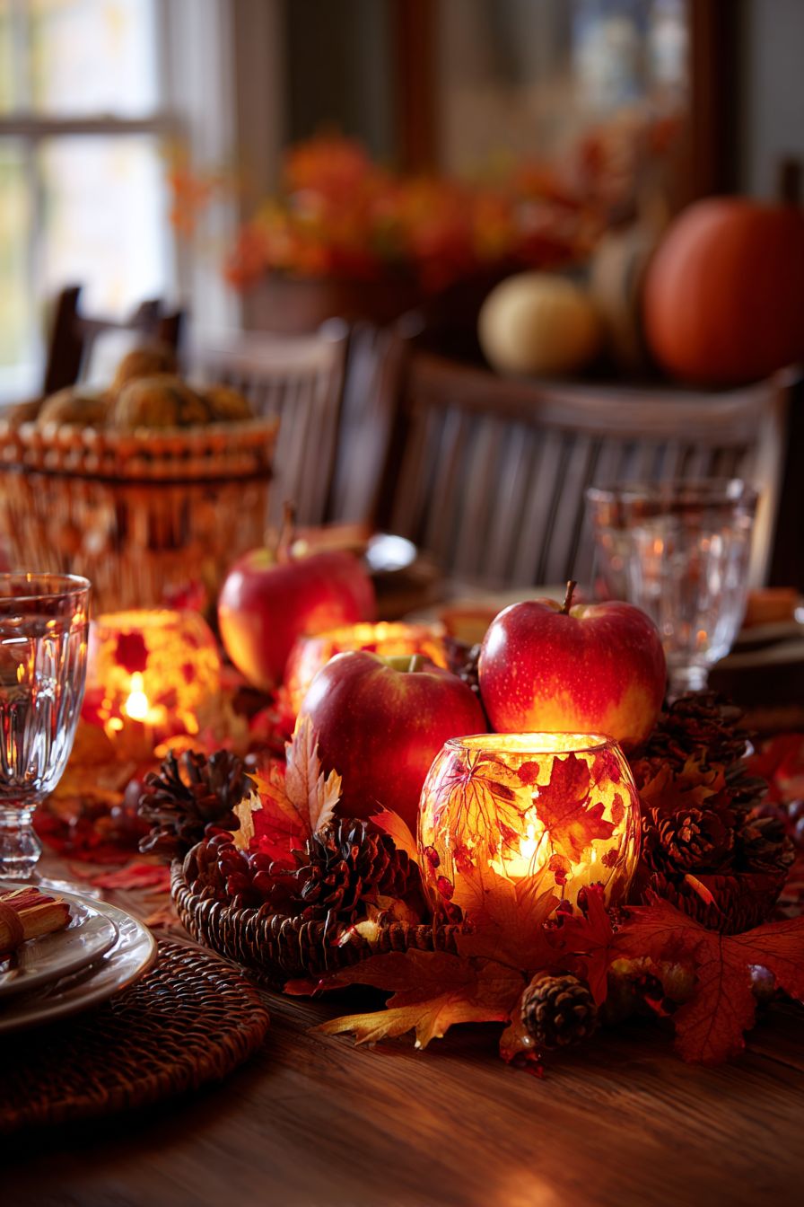Transform Apples into Candle Holders