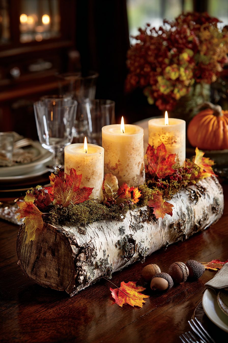 Design a Birch Log Candle Holder