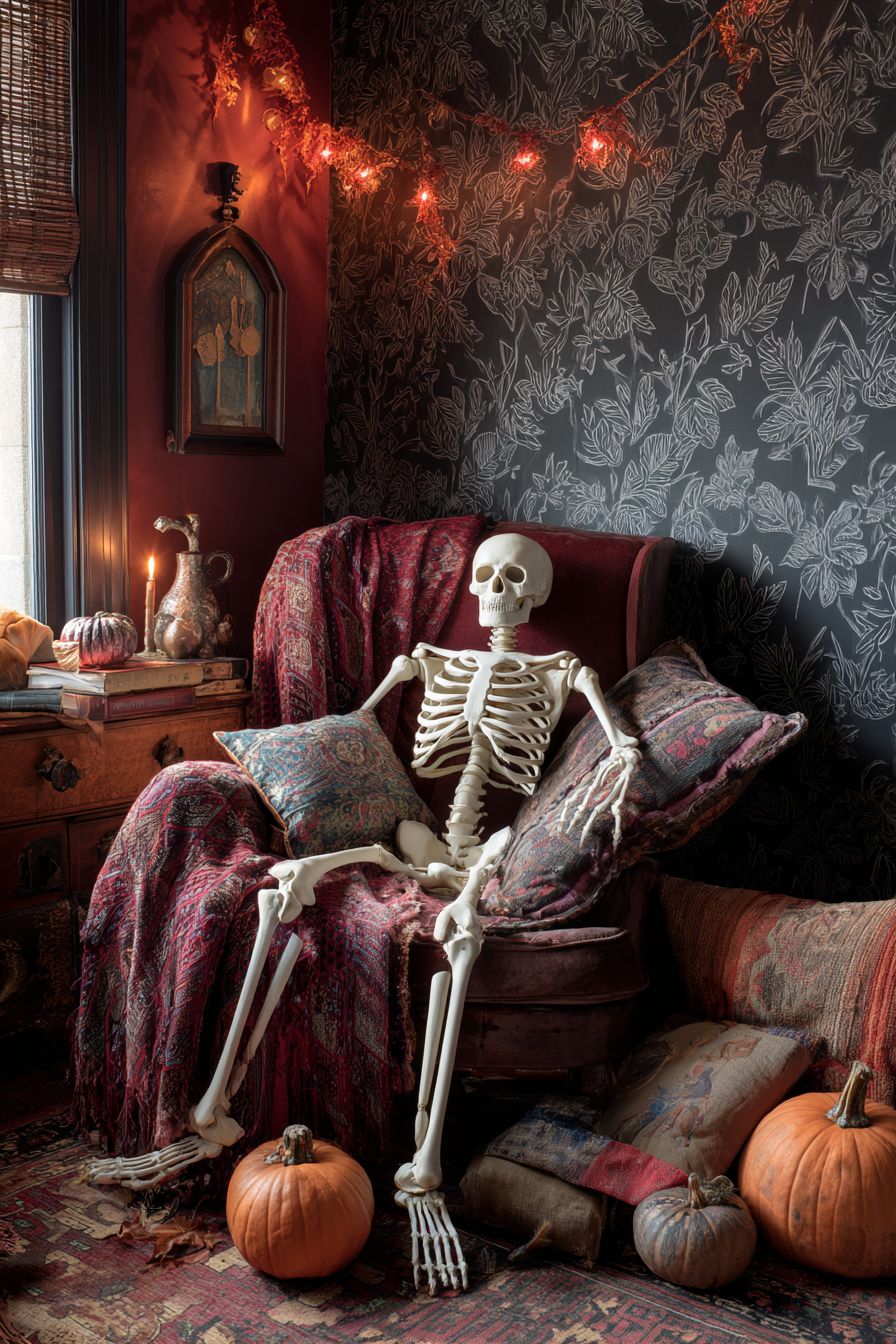 Place a Plastic Skeleton on a Chair