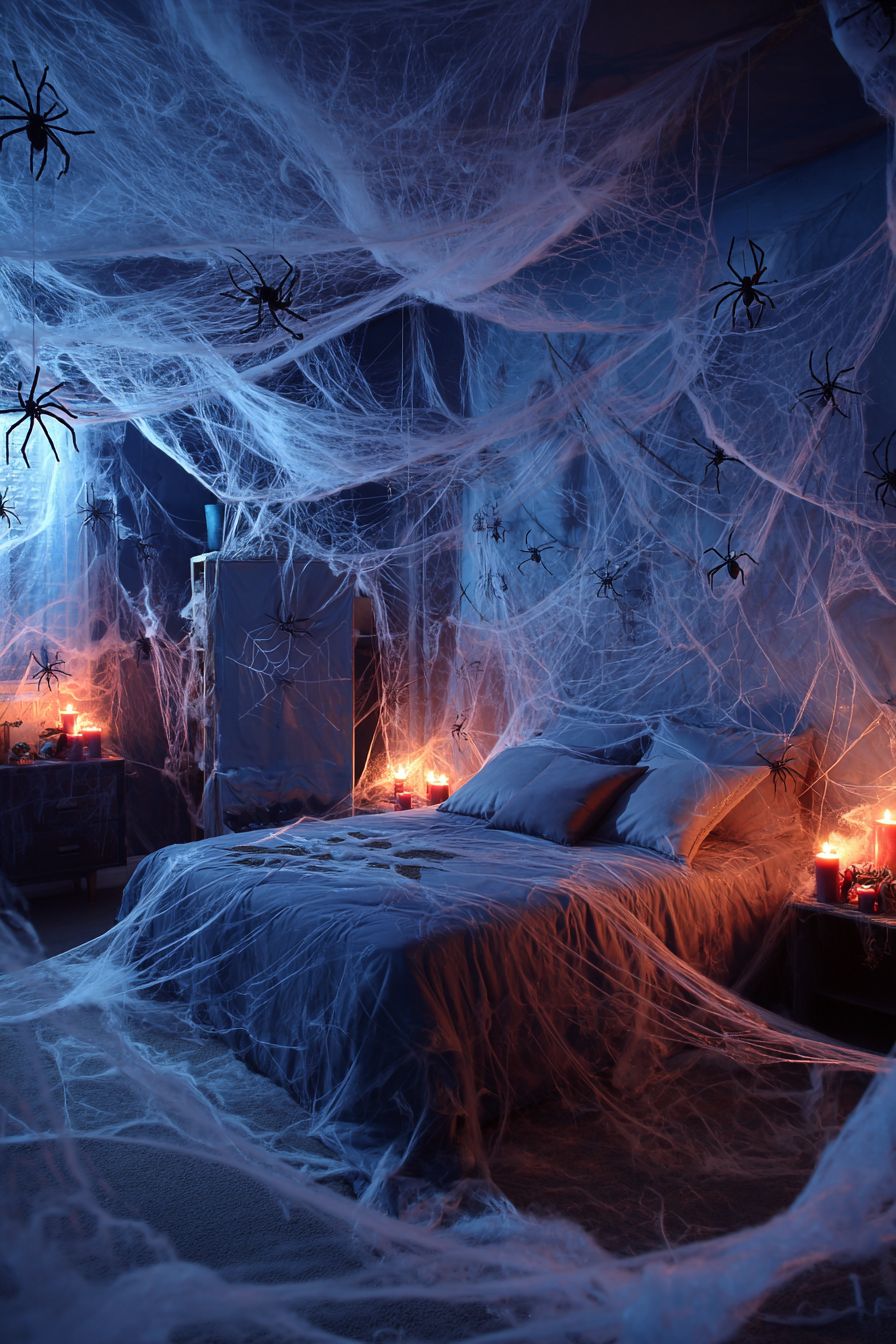 Props with Plastic Spiders