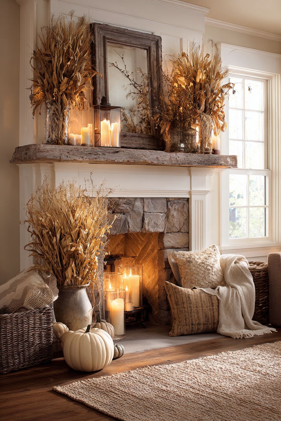 Decorate with Dried Corn and Husk