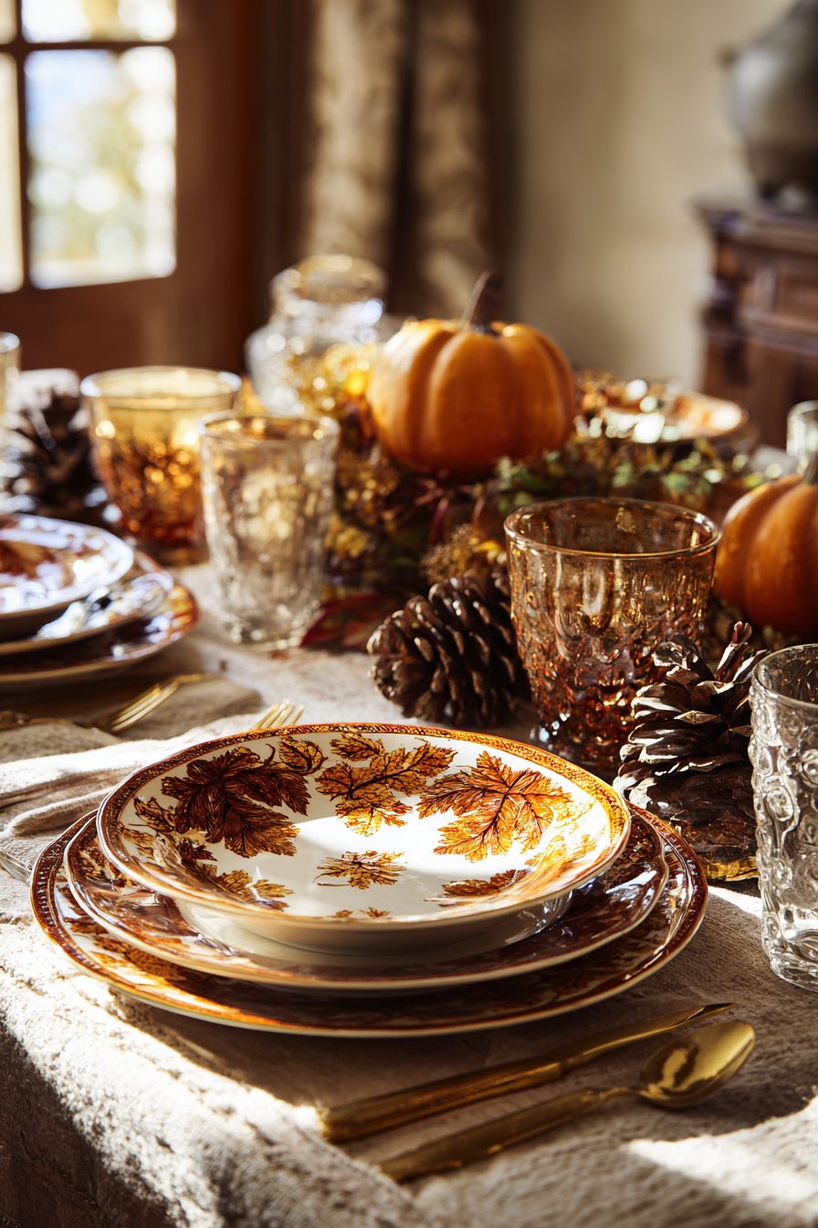 Choose Autumn-Themed Dinnerware