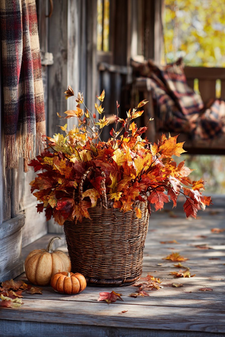 Arrange a Basket of Fall Foliage