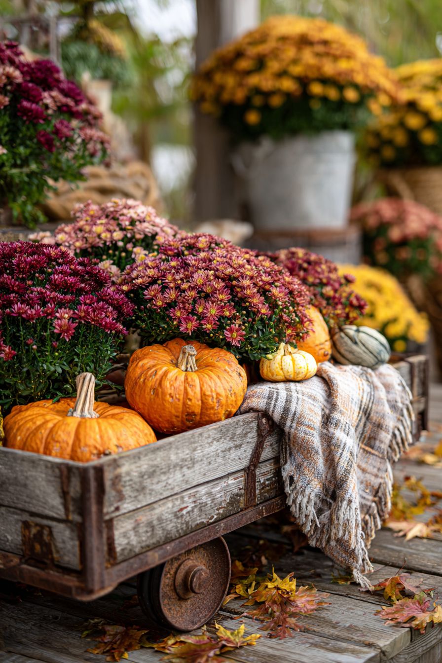 Use a Vintage Wagon for Display