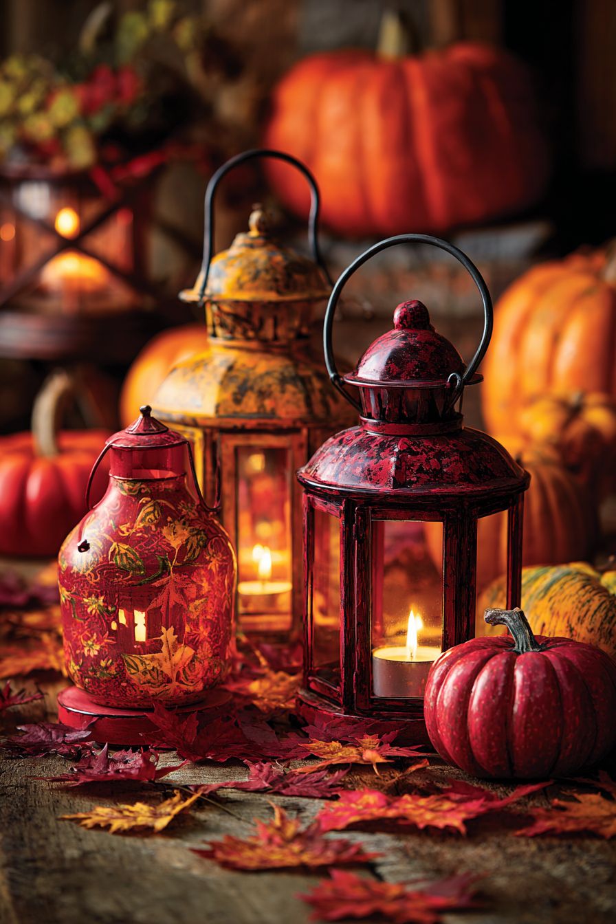 Paint Lanterns with Autumn Colors