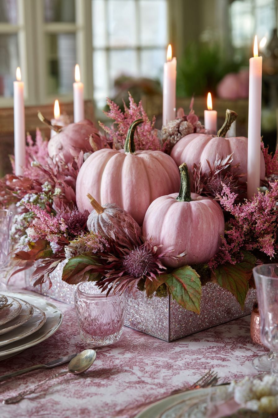 Make a Pink Harvest Centerpiece