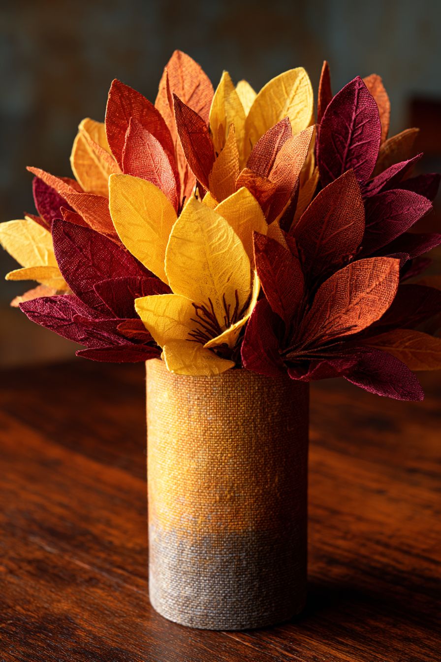 Craft a Fabric Leaf Collage