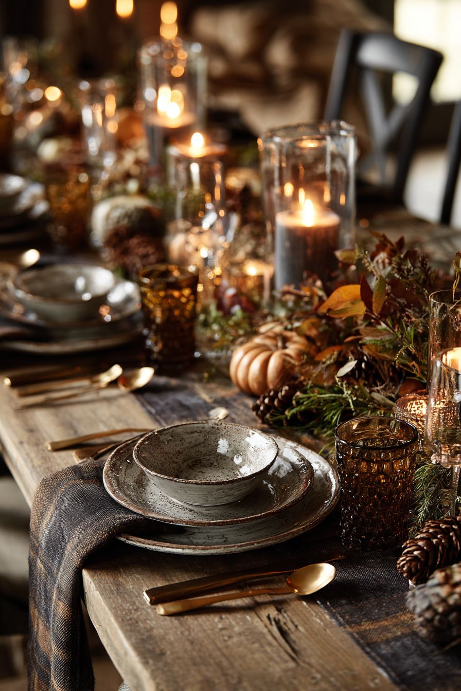 Warmth with Earthy Fabric Tablecloths
