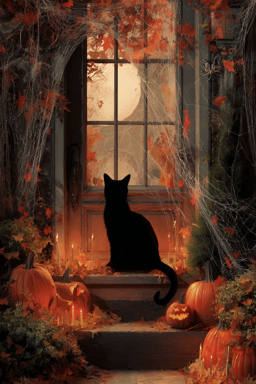 Display a Bewildering Black Cat Silhouette