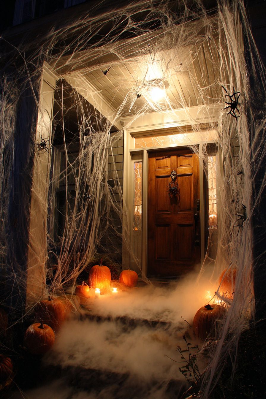 Adorn Your Door with Spider Webs