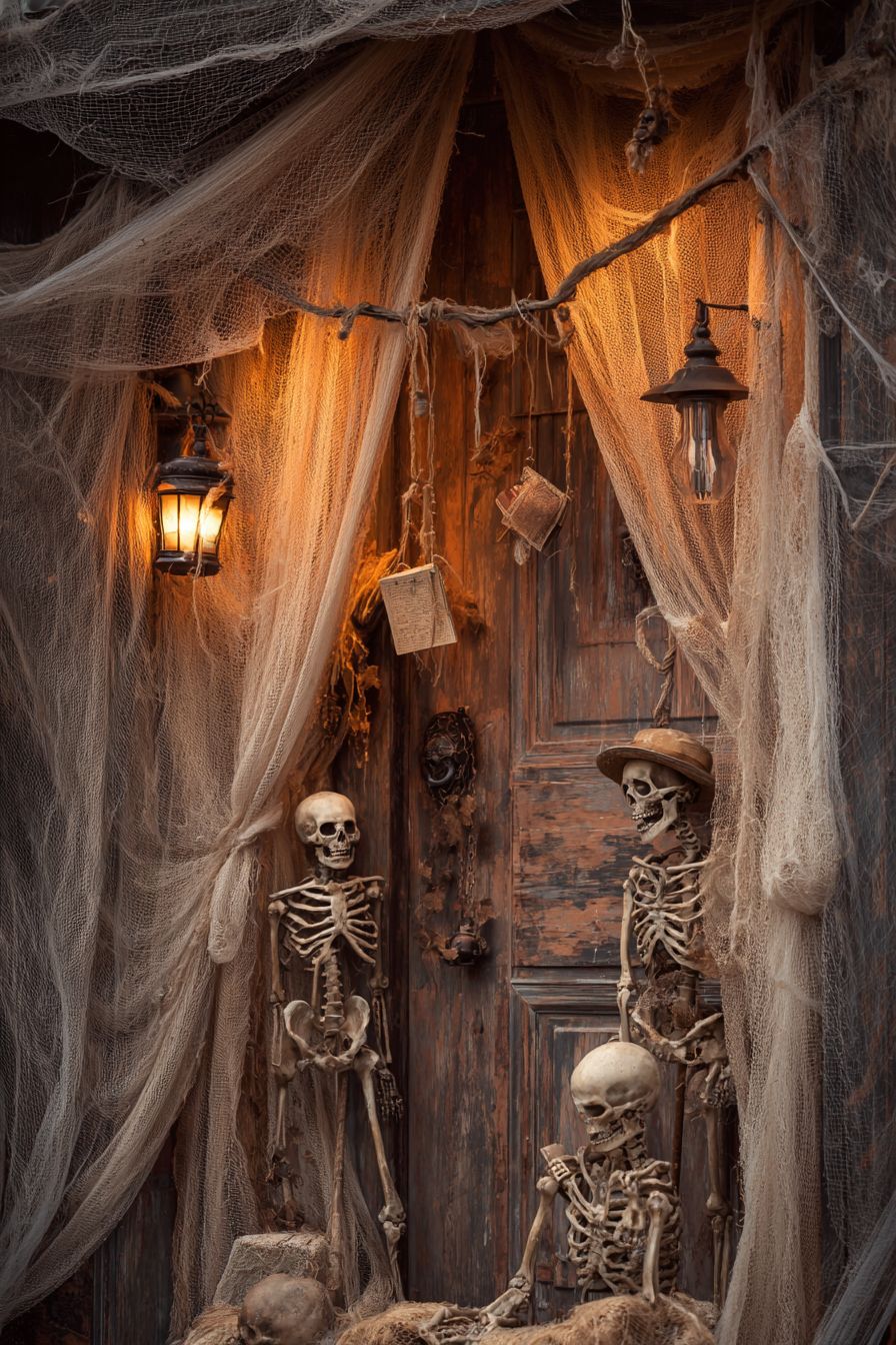 Use a Vintage-inspired Sign with Skeletons