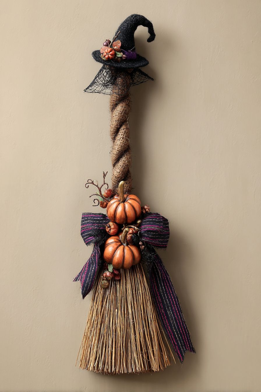 Craft a Witch's Broom Door Hanger