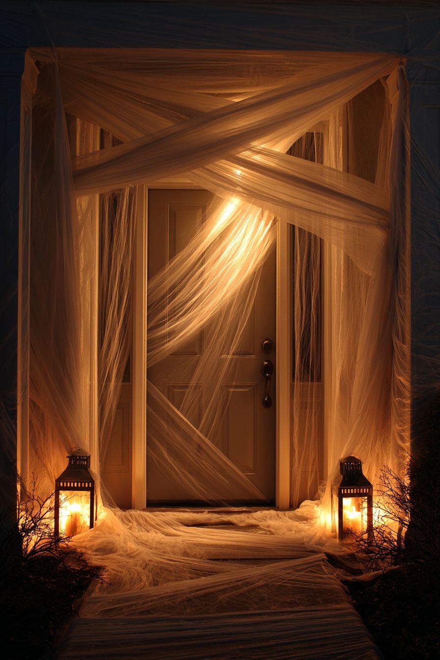 Hang a Mysterious Mummy Door Wrap