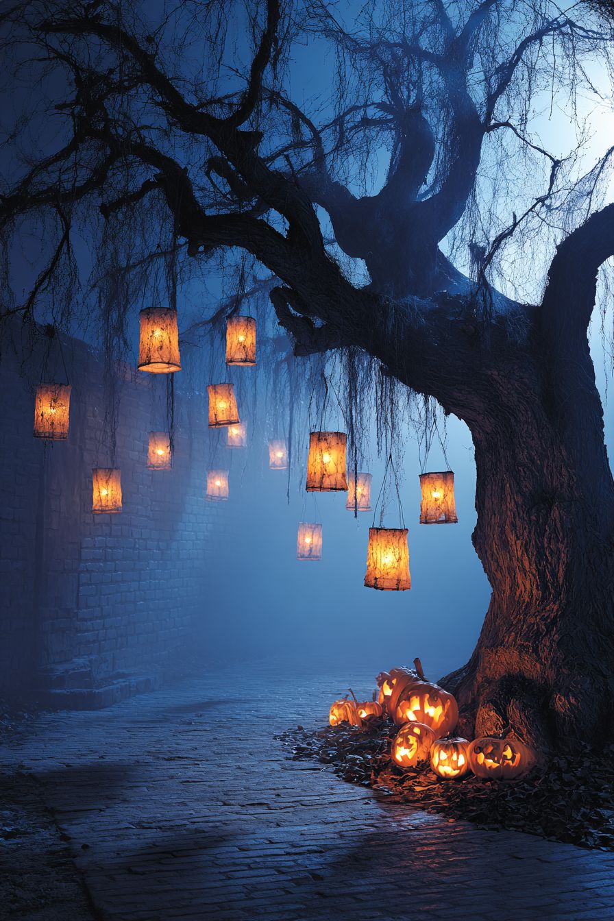 Make a Haunted Lantern Array